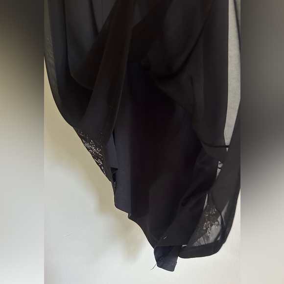 Y2K BYER TOO! Asymmetric Sparkly Midi Slip Dress Whimsigoth Fairy Grunge Sz L - Picture 9 of 15